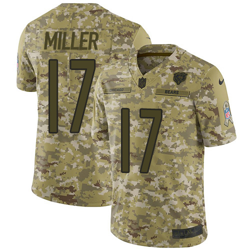 Nike Bears #17 Anthony Miller Camo Youth Stitched NFL Limited 2018 Salute to Service Jersey