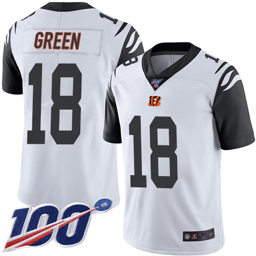 Nike Bengals #18 A.J. Green White Youth Stitched NFL Limited Rush 100th Season Jersey