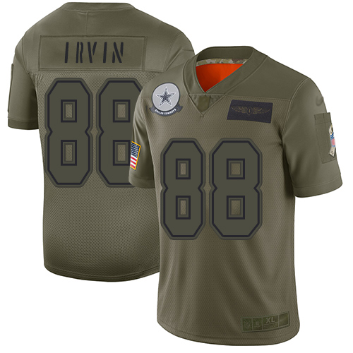 Nike Cowboys #88 Michael Irvin Camo Youth Stitched NFL Limited 2019 Salute to Service Jersey