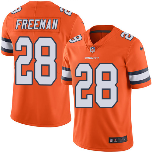 Nike Broncos #28 Royce Freeman Orange Youth Stitched NFL Limited Rush Jersey