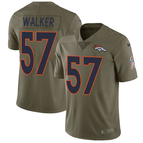 Nike Broncos #57 Demarcus Walker Olive Youth Stitched NFL Limited 2017 Salute to Service Jersey