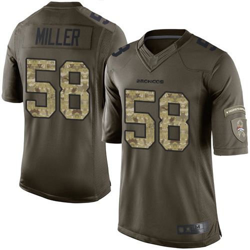 Nike Broncos #58 Von Miller Green Youth Stitched NFL Limited 2015 Salute to Service Jersey