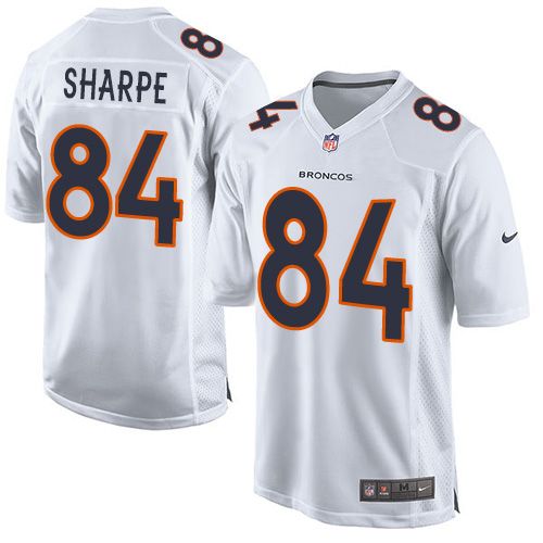 Nike Broncos #84 Shannon Sharpe White Youth Stitched NFL Game Event Jersey