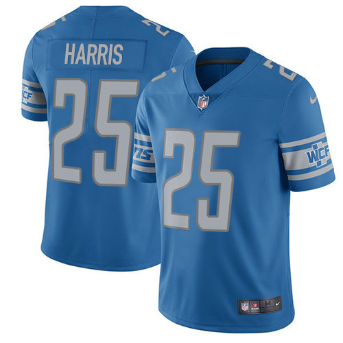 Nike Lions #25 Will Harris Light Blue Team Color Youth Stitched NFL Vapor Untouchable Limited Jersey