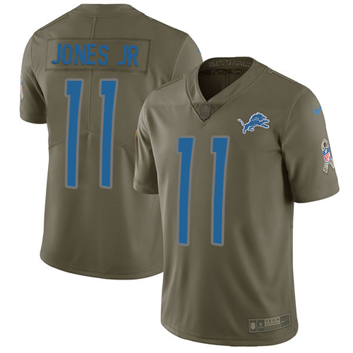 Nike Lions #11 Marvin Jones Jr Olive Youth Stitched NFL Limited 2017 Salute to Service Jersey