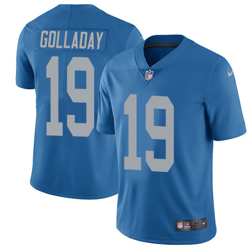 Nike Lions #19 Kenny Golladay Blue Throwback Youth Stitched NFL Vapor Untouchable Limited Jersey