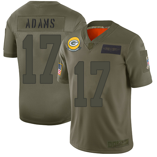Nike Packers #17 Davante Adams Camo Youth Stitched NFL Limited 2019 Salute to Service Jersey