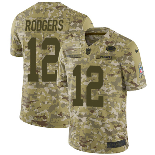Nike Packers #12 Aaron Rodgers Camo Youth Stitched NFL Limited 2018 Salute to Service Jersey Nike Packers #12 Aaron Rodgers Camo Youth Stitched NFL Limited 2018 Salute to Service Jersey