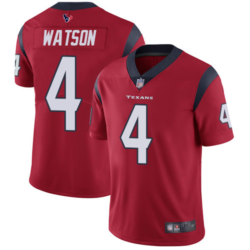 Nike Texans #4 Deshaun Watson Red Alternate Youth Stitched NFL Vapor Untouchable Limited Jersey