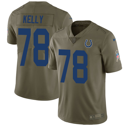 Nike Colts #78 Ryan Kelly Olive Youth Stitched NFL Limited 2017 Salute to Service Jersey