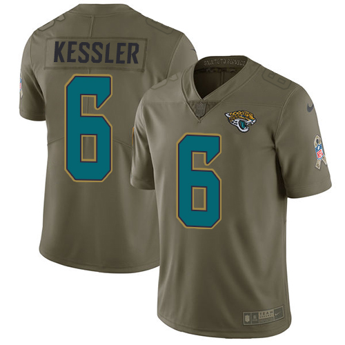Nike Jaguars #6 Cody Kessler Olive Youth Stitched NFL Limited 2017 Salute to Service Jersey