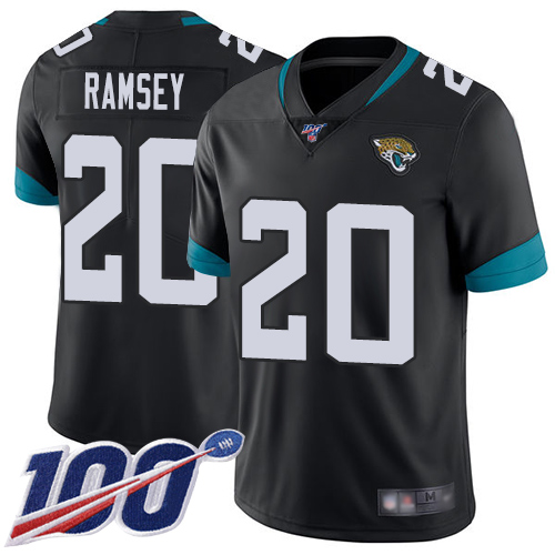 Nike Jaguars #20 Jalen Ramsey Black Team Color Youth Stitched NFL 100th Season Vapor Limited Jersey