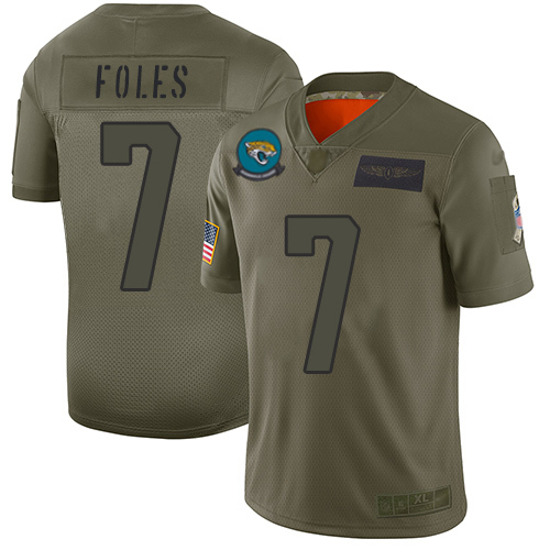 Nike Jaguars #7 Nick Foles Camo Youth Stitched NFL Limited 2019 Salute to Service Jersey