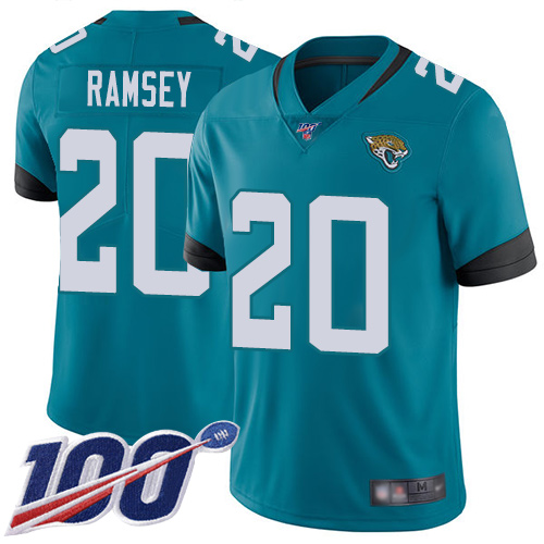 Nike Jaguars #20 Jalen Ramsey Teal Green Alternate Youth Stitched NFL 100th Season Vapor Limited Jersey