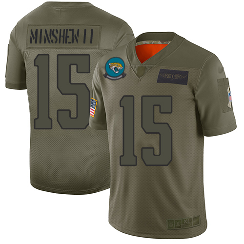 Nike Jaguars #15 Gardner Minshew II Camo Youth Stitched NFL Limited 2019 Salute to Service Jersey
