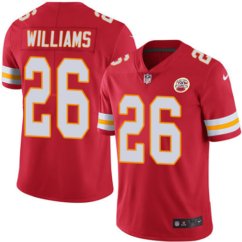 Nike Chiefs #26 Damien Williams Red Team Color Youth Stitched NFL Vapor Untouchable Limited Jersey