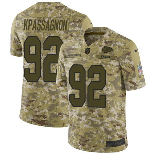 Nike Chiefs #92 Tanoh Kpassagnon Camo Youth Stitched NFL Limited 2018 Salute to Service Jersey Nike Chiefs #92 Tanoh Kpassagnon Camo Youth Stitched NFL Limited 2018 Salute to Service Jersey