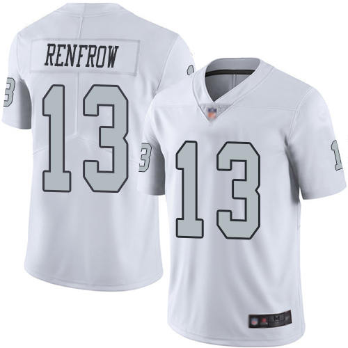 Nike Raiders #13 Hunter Renfrow White Youth Stitched NFL Limited Rush Jersey