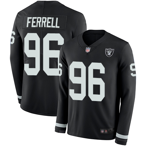 Nike Raiders #96 Clelin Ferrell Black Team Color Youth Stitched NFL Limited Therma Long Sleeve Jersey Nike Raiders #96 Clelin Ferrell Black Team Color Youth Stitched NFL Limited Therma Long Sleeve Jersey