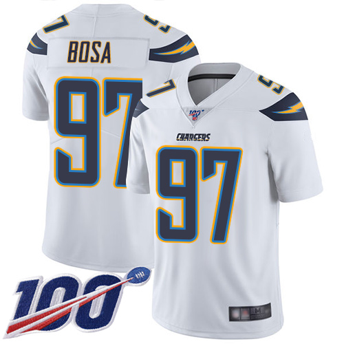 Nike Chargers #97 Joey Bosa White Youth Stitched NFL 100th Season Vapor Limited Jersey Nike Chargers #97 Joey Bosa White Youth Stitched NFL 100th Season Vapor Limited Jersey