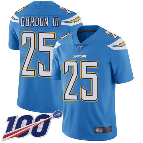 Nike Chargers #25 Melvin Gordon III Electric Blue Alternate Youth Stitched NFL 100th Season Vapor Limited Jersey Nike Chargers #25 Melvin Gordon III Electric Blue Alternate Youth Stitched NFL 100th Season Vapor Limited Jersey