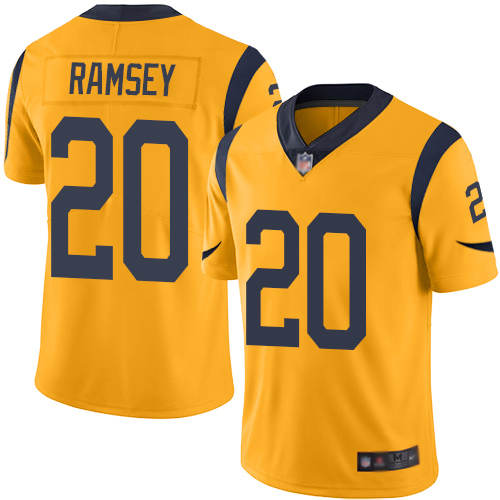 Nike Rams #20 Jalen Ramsey Gold Youth Stitched NFL Limited Rush Jersey