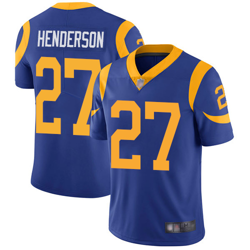 Nike Rams #27 Darrell Henderson Royal Blue Alternate Youth Stitched NFL Vapor Untouchable Limited Jersey