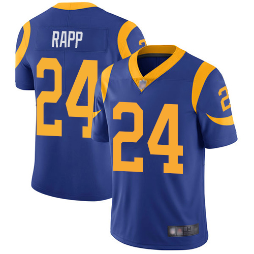 Nike Rams #24 Taylor Rapp Royal Blue Alternate Youth Stitched NFL Vapor Untouchable Limited Jersey