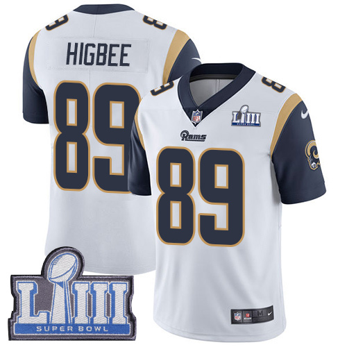 Nike Rams #89 Tyler Higbee White Super Bowl LIII Bound Youth Stitched NFL Vapor Untouchable Limited Jersey