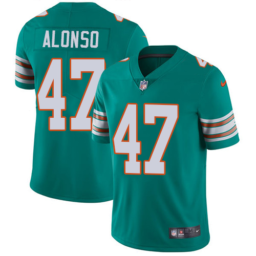 Nike Dolphins #47 Kiko Alonso Aqua Green Alternate Youth Stitched NFL Vapor Untouchable Limited Jersey