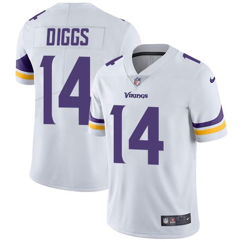 Nike Vikings #14 Stefon Diggs White Youth Stitched NFL Vapor Untouchable Limited Jersey