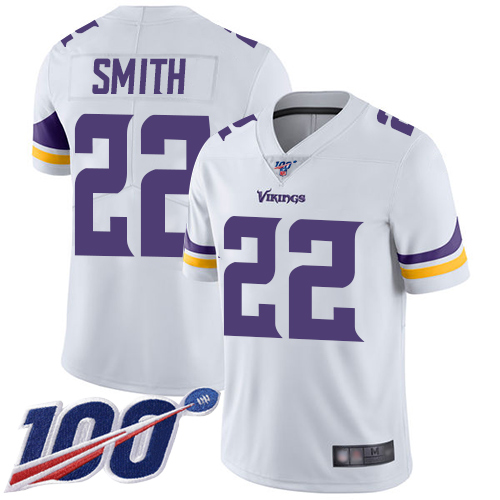Nike Vikings #22 Harrison Smith White Youth Stitched NFL 100th Season Vapor Limited Jersey Nike Vikings #22 Harrison Smith White Youth Stitched NFL 100th Season Vapor Limited Jersey