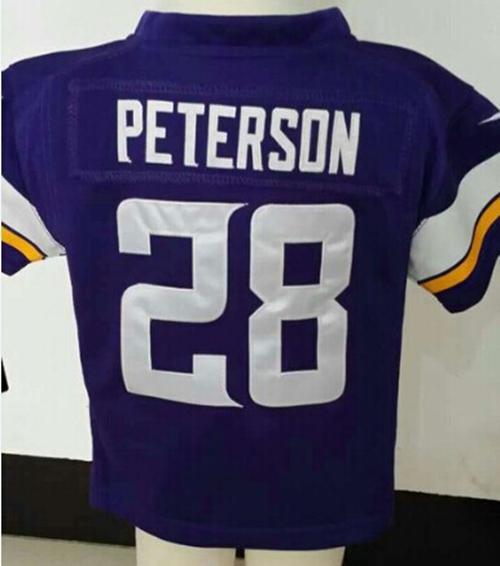 Toddler Nike Vikings #28 Adrian Peterson Purple Team Color Stitched NFL Elite Jersey
