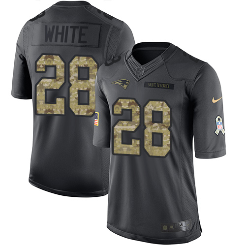 Nike Patriots #28 James White Black Youth Stitched NFL Limited 2016 Salute to Service Jersey Nike Patriots #28 James White Black Youth Stitched NFL Limited 2016 Salute to Service Jersey