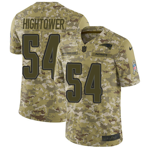 Nike Patriots #54 Dont'a Hightower Camo Youth Stitched NFL Limited 2018 Salute to Service Jersey Nike Patriots #54 Dont'a Hightower Camo Youth Stitched NFL Limited 2018 Salute to Service Jersey