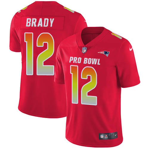 Nike Patriots #12 Tom Brady Red Youth Stitched NFL Limited AFC 2019 Pro Bowl Jersey Nike Patriots #12 Tom Brady Red Youth Stitched NFL Limited AFC 2019 Pro Bowl Jersey