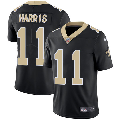 Nike Saints #11 Deonte Harris Black Team Color Youth Stitched NFL Vapor Untouchable Limited Jersey
