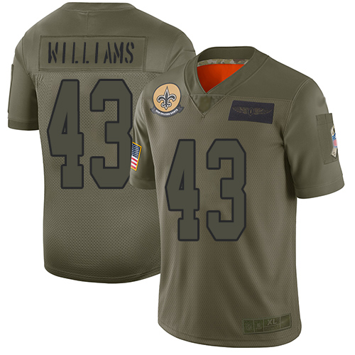 Nike Saints #43 Marcus Williams Camo Youth Stitched NFL Limited 2019 Salute to Service Jersey Nike Saints #43 Marcus Williams Camo Youth Stitched NFL Limited 2019 Salute to Service Jersey