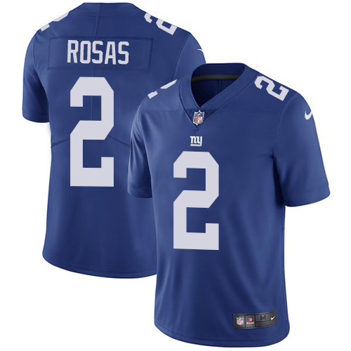Nike Giants #2 Aldrick Rosas Royal Blue Team Color Youth Stitched NFL Vapor Untouchable Limited Jersey