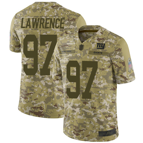 Nike Giants #97 Dexter Lawrence Camo Youth Stitched NFL Limited 2018 Salute to Service Jersey