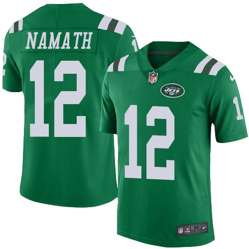 Nike Jets #12 Joe Namath Green Youth Stitched NFL Limited Rush Jersey Nike Jets #12 Joe Namath Green Youth Stitched NFL Limited Rush Jersey