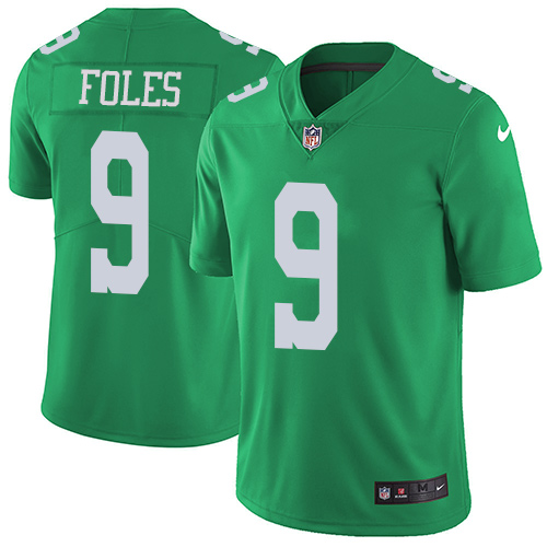 Nike Eagles #9 Nick Foles Green Youth Stitched NFL Limited Rush Jersey