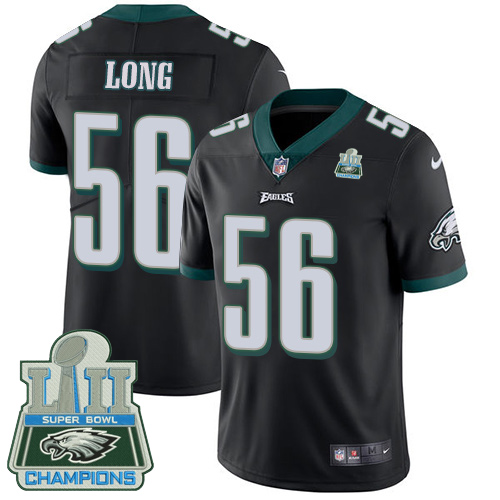 Nike Eagles #56 Chris Long Black Alternate Super Bowl LII Champions Youth Stitched NFL Vapor Untouchable Limited Jersey