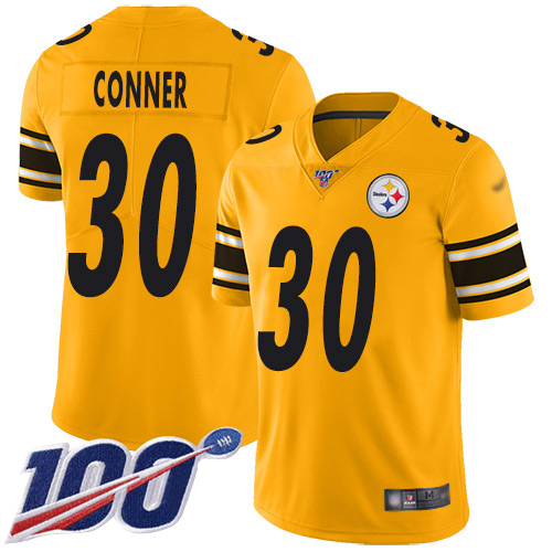Nike Steelers #30 James Conner Gold Youth Stitched NFL Limited Inverted Legend 100th Season Jersey