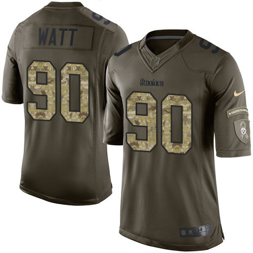 Nike Steelers #90 T. J. Watt Green Youth Stitched NFL Limited 2015 Salute to Service Jersey