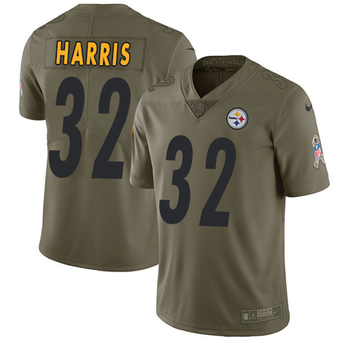 Nike Steelers #32 Franco Harris Olive Youth Stitched NFL Limited 2017 Salute to Service Jersey