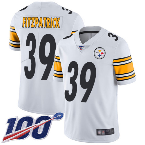Nike Steelers #39 Minkah Fitzpatrick White Youth Stitched NFL 100th Season Vapor Limited Jersey