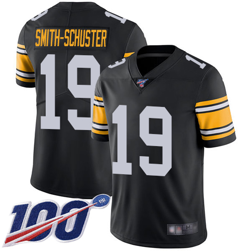 Nike Steelers #19 JuJu Smith-Schuster Black Alternate Youth Stitched NFL 100th Season Vapor Limited Jersey