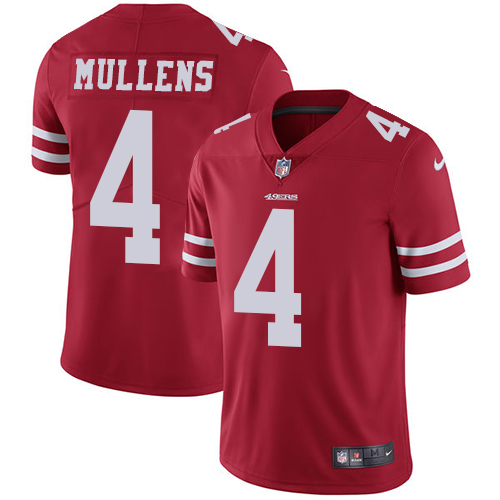 Nike 49ers #4 Nick Mullens Red Team Color Youth Stitched NFL Vapor Untouchable Limited Jersey Nike 49ers #4 Nick Mullens Red Team Color Youth Stitched NFL Vapor Untouchable Limited Jersey