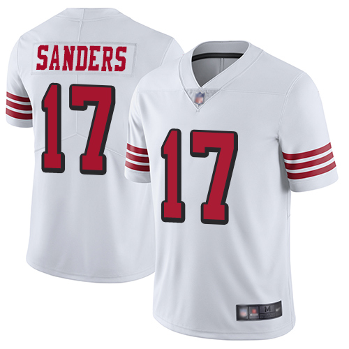 Nike 49ers #17 Emmanuel Sanders White Rush Youth Stitched NFL Vapor Untouchable Limited Jersey